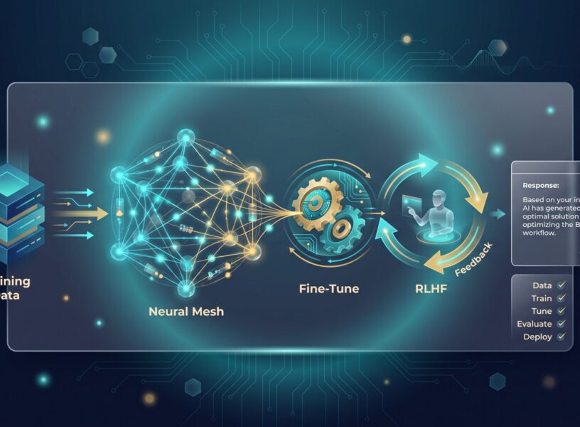 Generative AI Services: A 2026 Guide for US Teams Generative AI pipeline from training data through fine-tuning and RLHF to deployed model responses